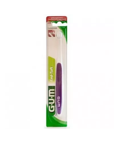 Gum G-U-M End Tuft Brush Toothbrush, 308rqb, 1 Ea